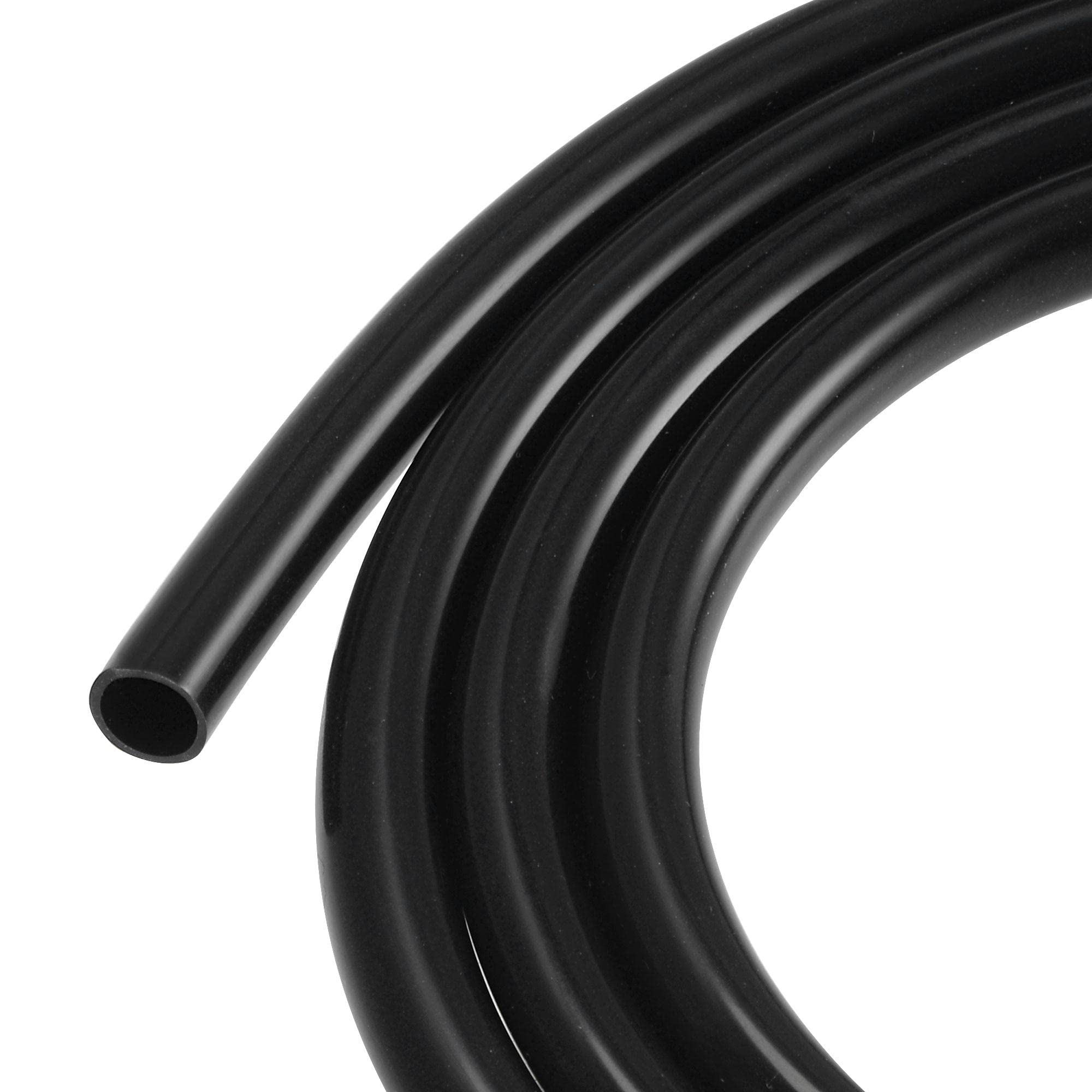 sourcing map Silicone Tubing Hose 8mm ID 10mm OD 6.6ft Black High Temperature for Water Hose Air Tube