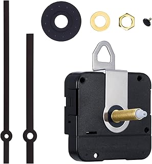 Mudder 31 mm Lang Shaft Quarz Uhrwerk DIY Uhr Reparatursatz (Schwarz)