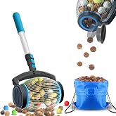 Zozen Nut Gatherer, Acorn Picker Upper, Side Opening Dump, 1 Gallon | Telescopic Handle, 3/8''-1''Objects Size, Nut Roller Apply Acorns, Pecans, Buckeyes, Hickory Nuts, Nerf Balls, Golf Balls