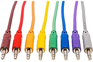 Hosa CMM-845 Unbalanced Patch Cables, 3.5 mm TS to Same, 1.5 Feet