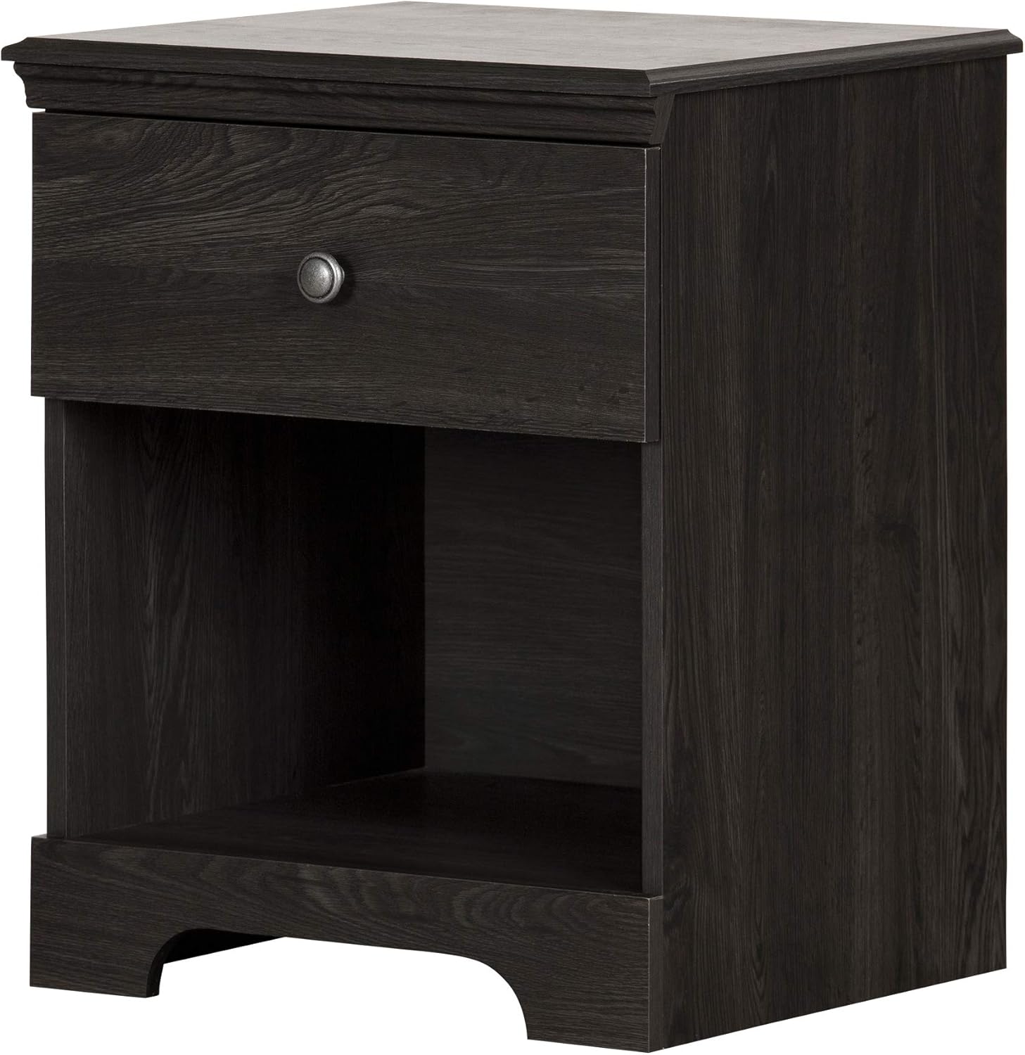 Amazon Com South Shore Zach 1 Drawer Nightstand Gray Oak Furniture Decor