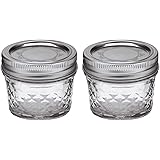 Ball Mason 4oz Quilted Jelly Jars with Lids and Bands, Set of 2