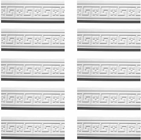 Amazon 10レールモールディングホワイトウレタンチェアレールのセット10 Diy 工具 ガーデン