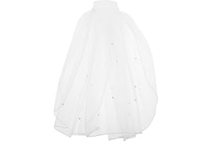 OSALADI Wedding Veil, Short Bridal Veils, Wedding Veil with Hair Comb for Bride Hair Accessoies