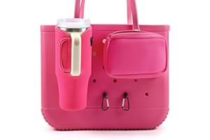 MEETI 4PCS Organizer Holder for Bogg Bag, Accessories for Bogg Bags, Phone Holder compatible with Bogg Bag Original (Rose red)