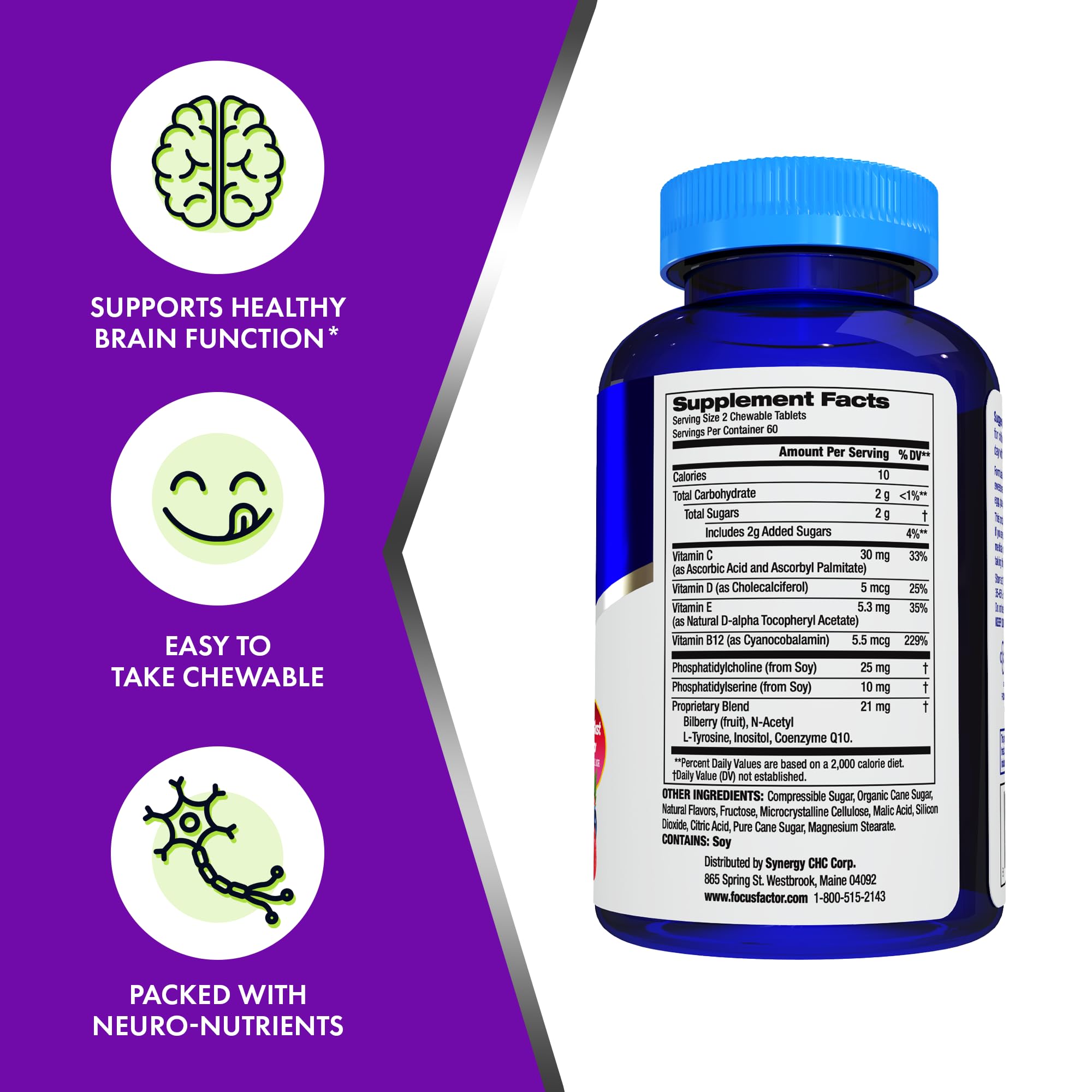 Mua Focus Factor Kids Extra Strength Daily Chewable for Brain Health ...