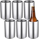 Potchen 6 Pack Wine Chiller Bucket Wine Bottles Cooler Bulk, Stainless Steel Double Wall Insulated Champagne Ice Bucket for Parties,Fits for 750 ml Bottles(Silver)