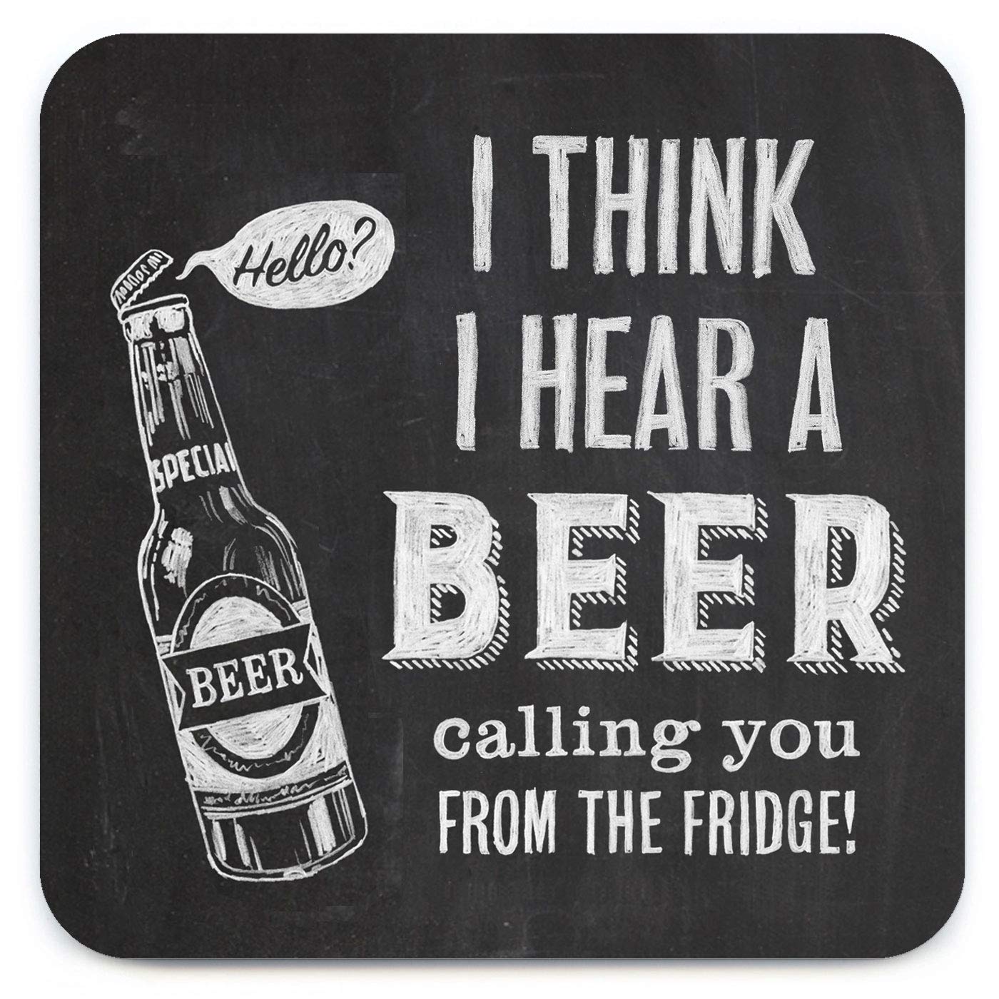 Brainbox Candy - Funny 'Beer Calling Coaster' - Small Gift Ideas for Him Her - Friends Birthday - Housewarming Present - New Home Gift - Funny Gifts for Women Men