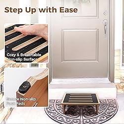 StrongTek 5" High Wooden Bed Step Stool for