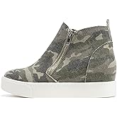 Soda Taylor Hidden Wedge Sole Booties Ankle Heels Sneaker Shoes Side Zipper