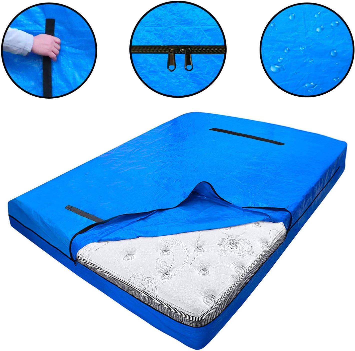 HEAVY DUTY PROTECTIVE MATTRESS BAG COVER HANDLES MOVING & STORAGE BAG