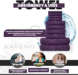 GC Gaveno Cavalia 10-Piece Towel Bale Set 450 GSM Purple Quick Dry view 4