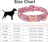 Unique Style Paws Strawberry Pink Dog Collar Small Medium Large UK Silk Fabric view 3