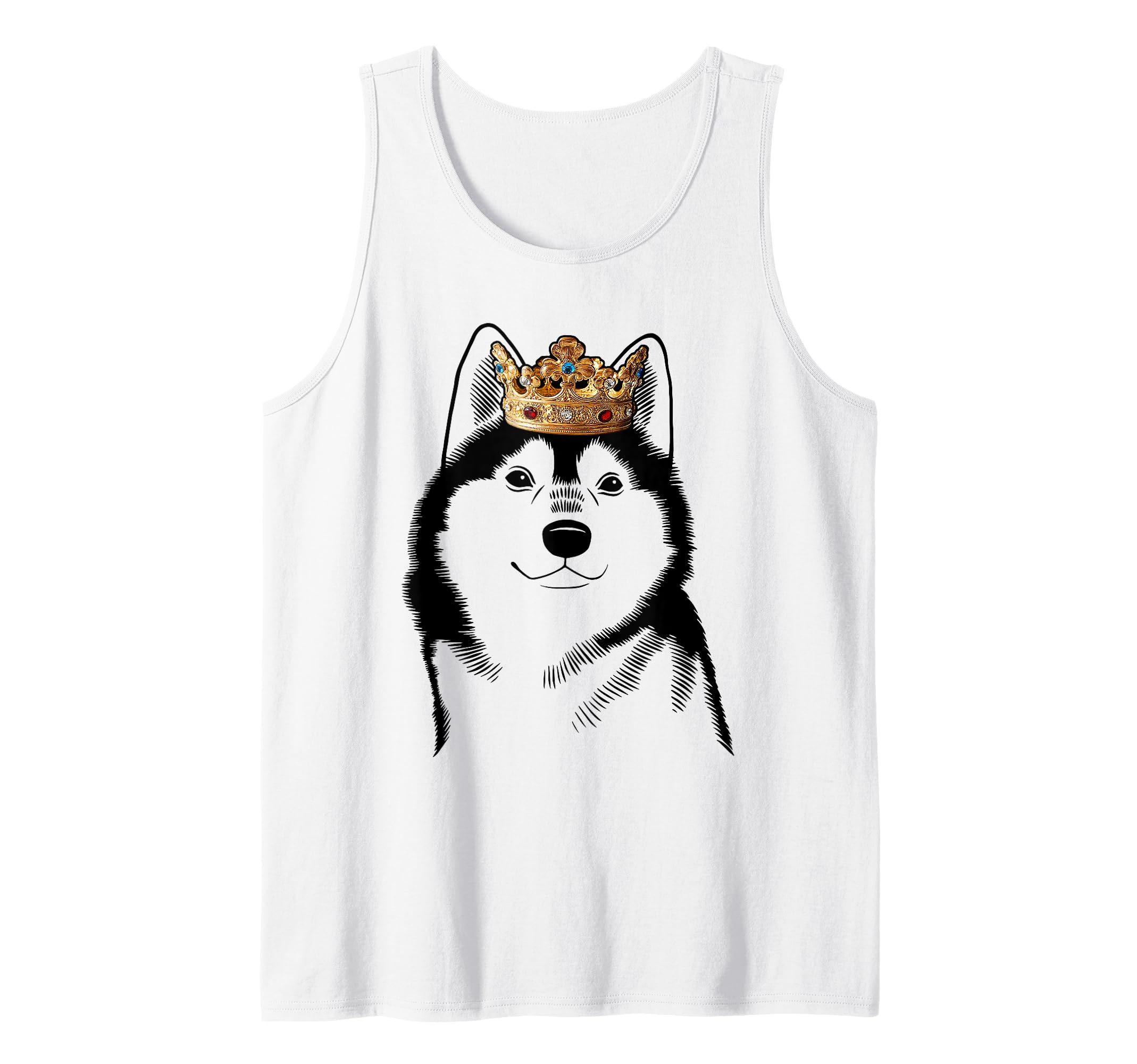 Alaskan Klee Kai Dog Wearing Crown Tank Top
