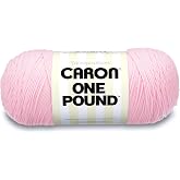 Caron One Pound Solids Yarn, 16oz, Gauge 4 Medium, 100% Acrylic - Pink- For Crochet, Knitting &amp; Crafting ( 1 Piece )