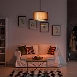 Giggi 2-Tier Grey Lamp Shade Ceiling Table Floor 10 inch 25.4cm GG-LI018GR view 6