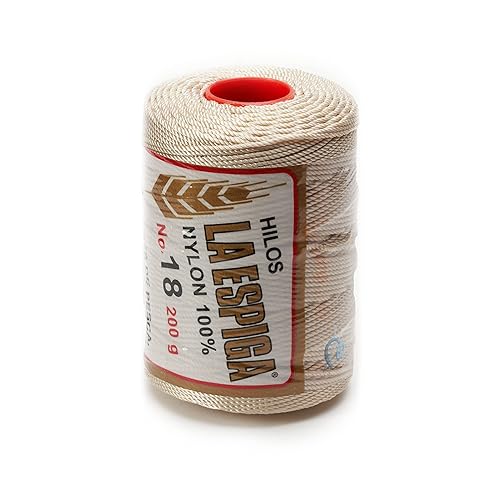 Espiga No.18-100% Nylon Omega String Cord for Knitting and Crochet - 16 Linen