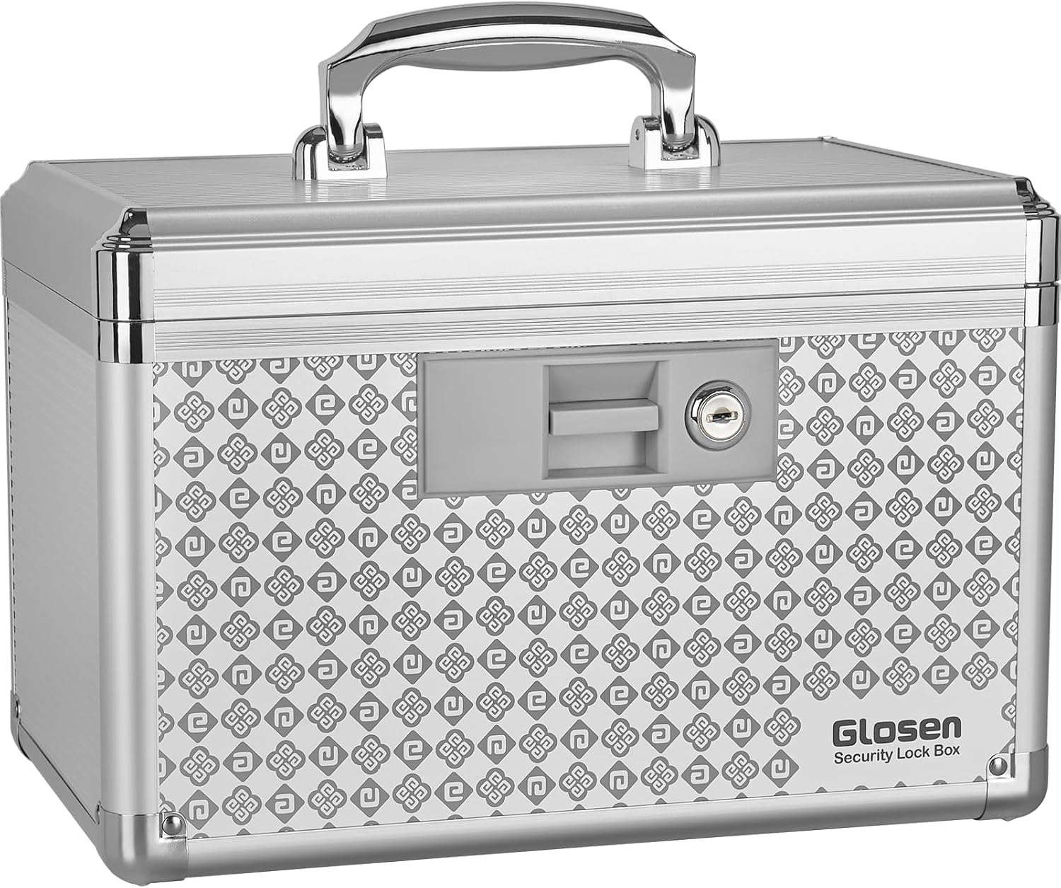Photo 1 of Medicine Lock Box,Storage Lock Box Lockable Dorm Storage Trunk with Key Lock - Briefcase, ?Small?10 * 6.7 * 6.7inch Medicine Lock Box, Lock Boxes for Personal Items
