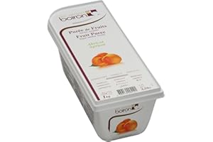 BOIRON Apricot Fruit Puree Frozen - Gourmet Natural Apricot Flavor 2x1 Kilo - Non-GMO, Kosher Certified, Ideal for Professional & Home Chefs