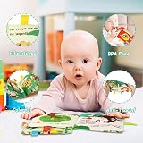 Vicloon Baby Soft Books First Year 3D Animals Crinkle Sensory Quiet Book 0-3 view 4
