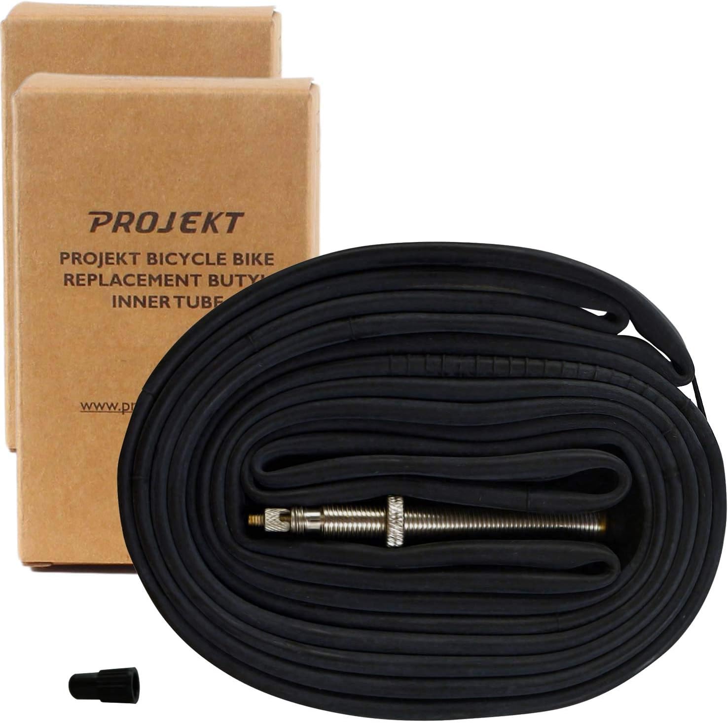 Projekt Presta Valve Bicycle Inner Tube 700C (ISO 622) or 27" (ISO 630), Multi-Pack, 48mm