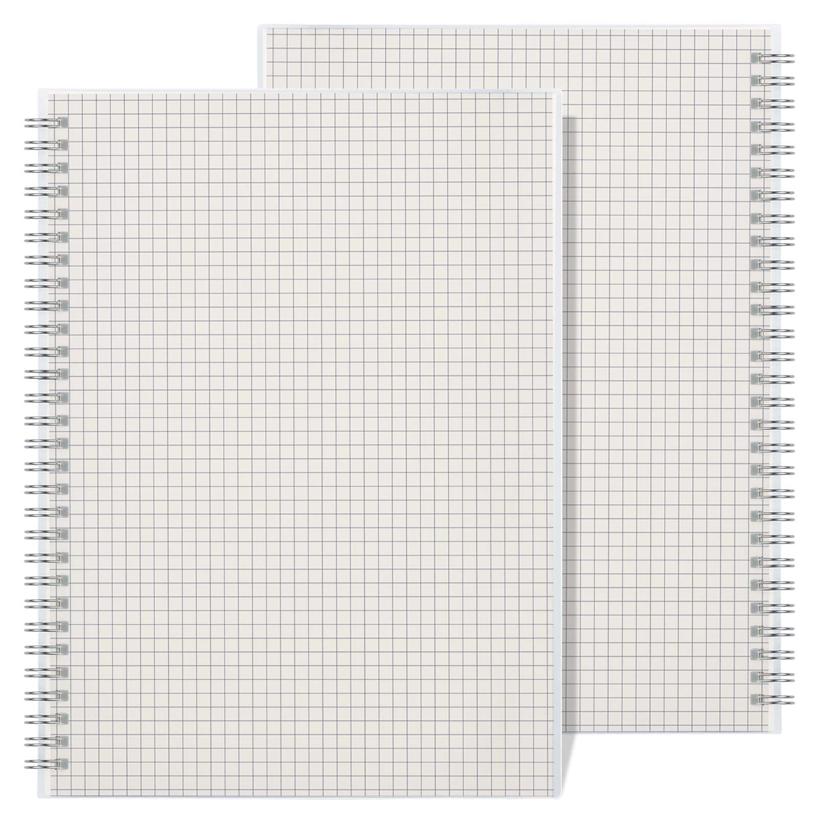 RETTACY Graph Paper Notebook 2 Pack - B5 Graph Spiral Notebook with 7.3"X 10",Total 320 Pages,100GSM Thick Paper for Work School Journals