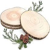 ZYNERY 3 Pcs Wood Slices for Centerpieces 13-15 Inches, Unfinished Wood Rounds Rustic Decor, Natural Large Wooden Circles Centerpieces for Tables, DIY Wedding Decoration Wood Pieces for Painting