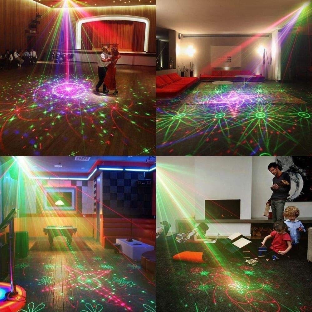 FUTER Luz de haz de fiesta de patrón RGB 12 iluminación de escenario