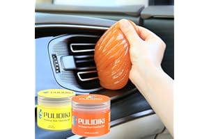 PULIDIKI Car Cleaning Gel for Car Detailing Kits Car Cleaning Putty Gel Auto Detail Tools Car Interior Cleaner Car Cleaning Slime Car Accessories Keyboard Cleaner Yellow Orange (2Pack)
