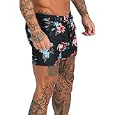 GINGTTO Men's Beach Shorts Bathing Suits with Mesh Lining