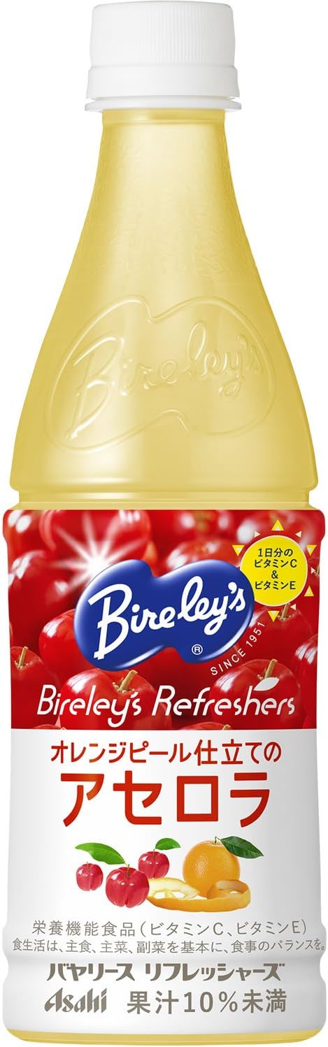 Amazon アサヒ飲料 バヤリース リフレッシャーズ オレンジピール仕立てのアセロラ 430ml バヤリース 野菜ジュース フルーツジュース 通販