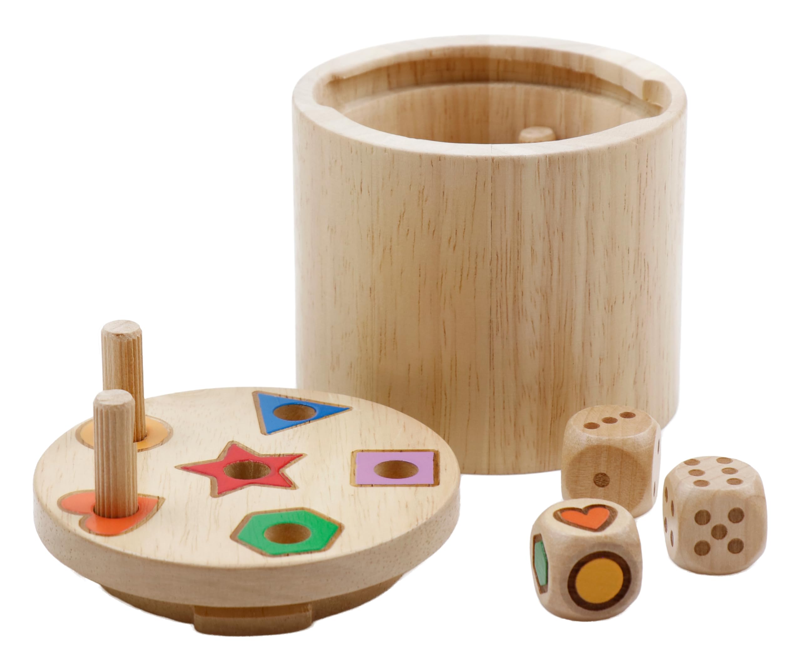 BestSaller 3020 'SUPER SIX' wood, playable on both sides, also for children, 36 sticks & 3 cubes, natural (1 piece)