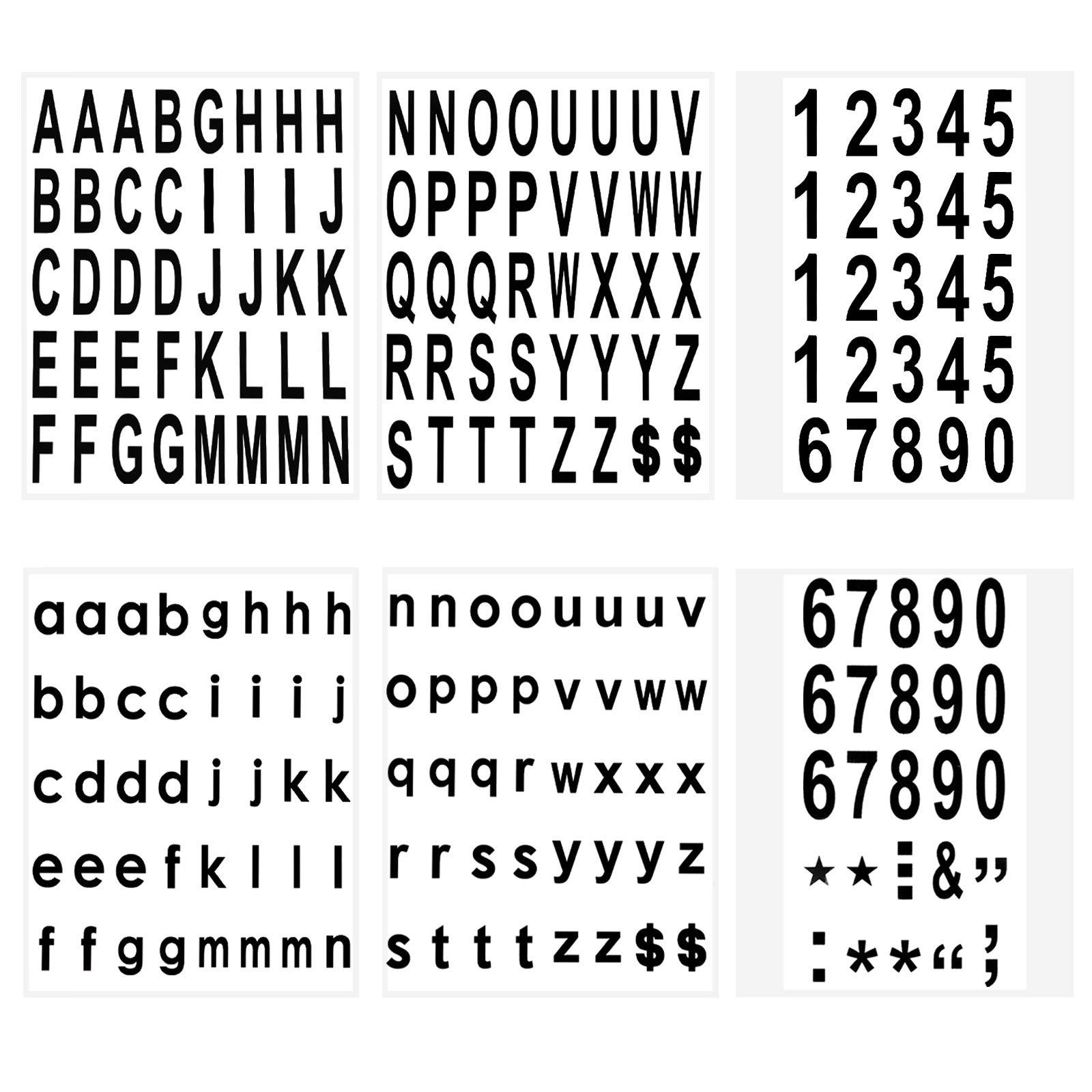 LUTER 210pcs 6 Sheets Mailbox Number Stickers Waterproof Adhesive Stickers for Mailbox, Home, Door, Address Number, Indoor or Outdoor (5cm)