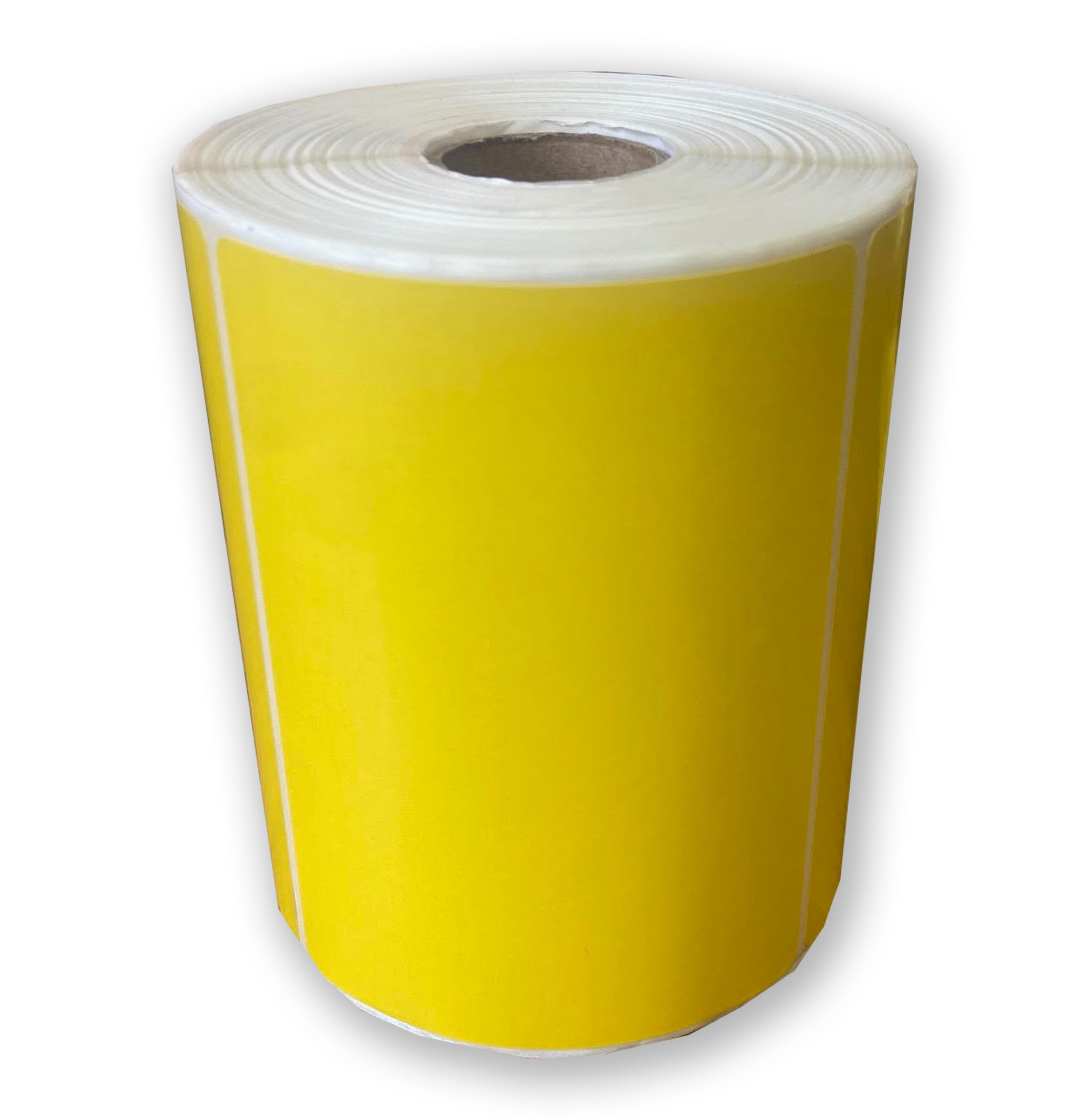 500 roll Coloured 4x3 inch Direct Thermal Labels 100mm x 76mm on a roll red Green Blue Pink Orange Yellow Blue White Postage Shipping Blank Labels 25mm core (Yellow)