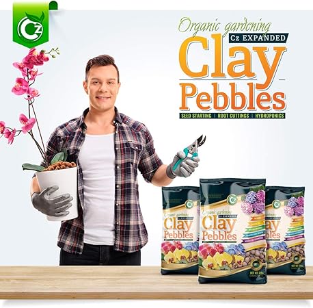 Organic Hydroton Leca Expanded Clay Pebbles Grow Media Orchids