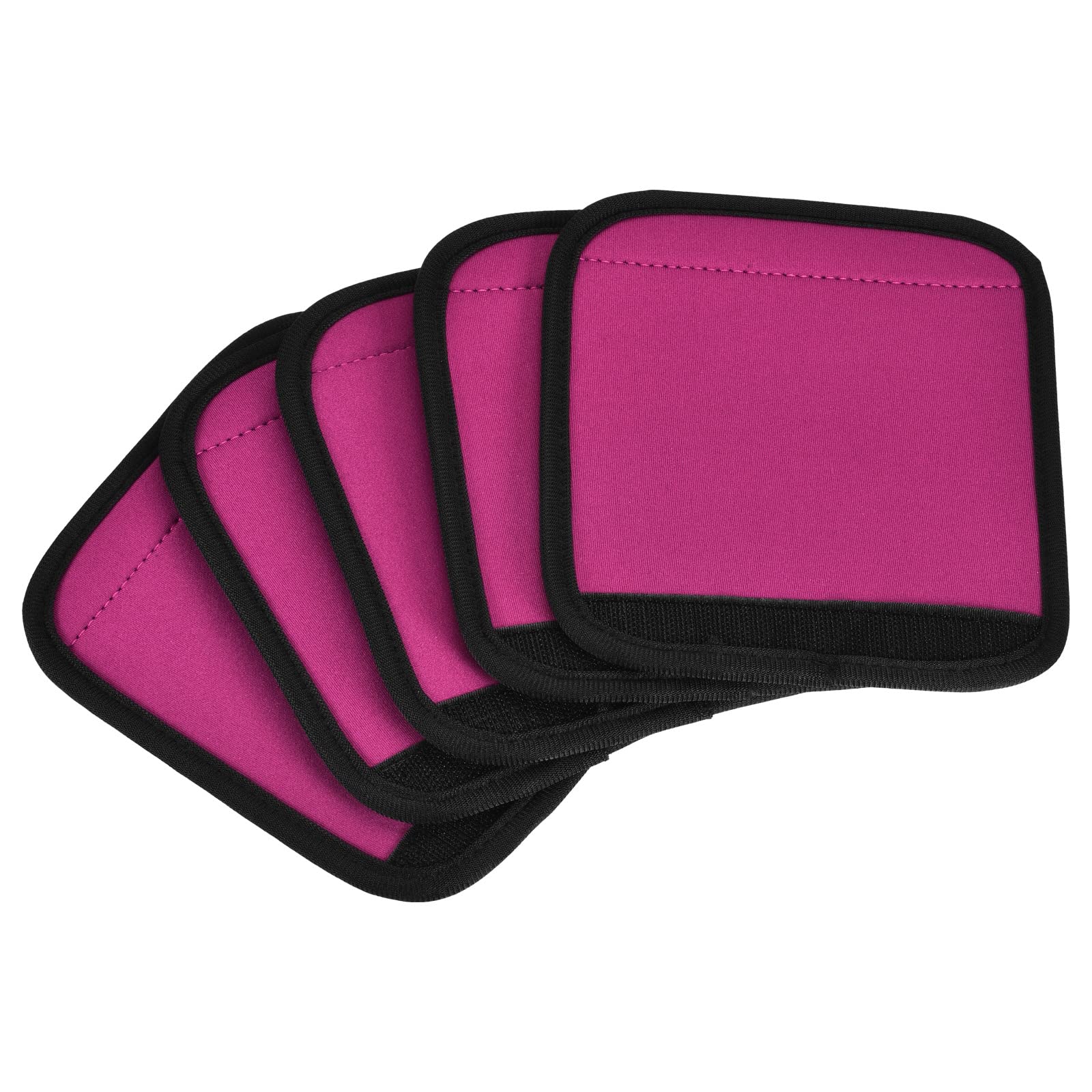 PATIKIL Luggage Handle Grips, 5 Pack Identifier Suitcase Wrap Accessories for Travel Bag Baggage, Pink
