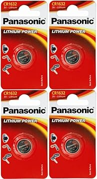 Panasonic CR1632, 1632 3 V, Lithium-Batterie, 4 Batterien pro Packung