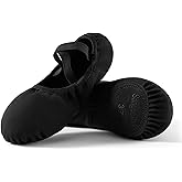 Dance Women's Ballet Shoes Stretch Canvas Dance Slippers Split Sole for Girls/Adult