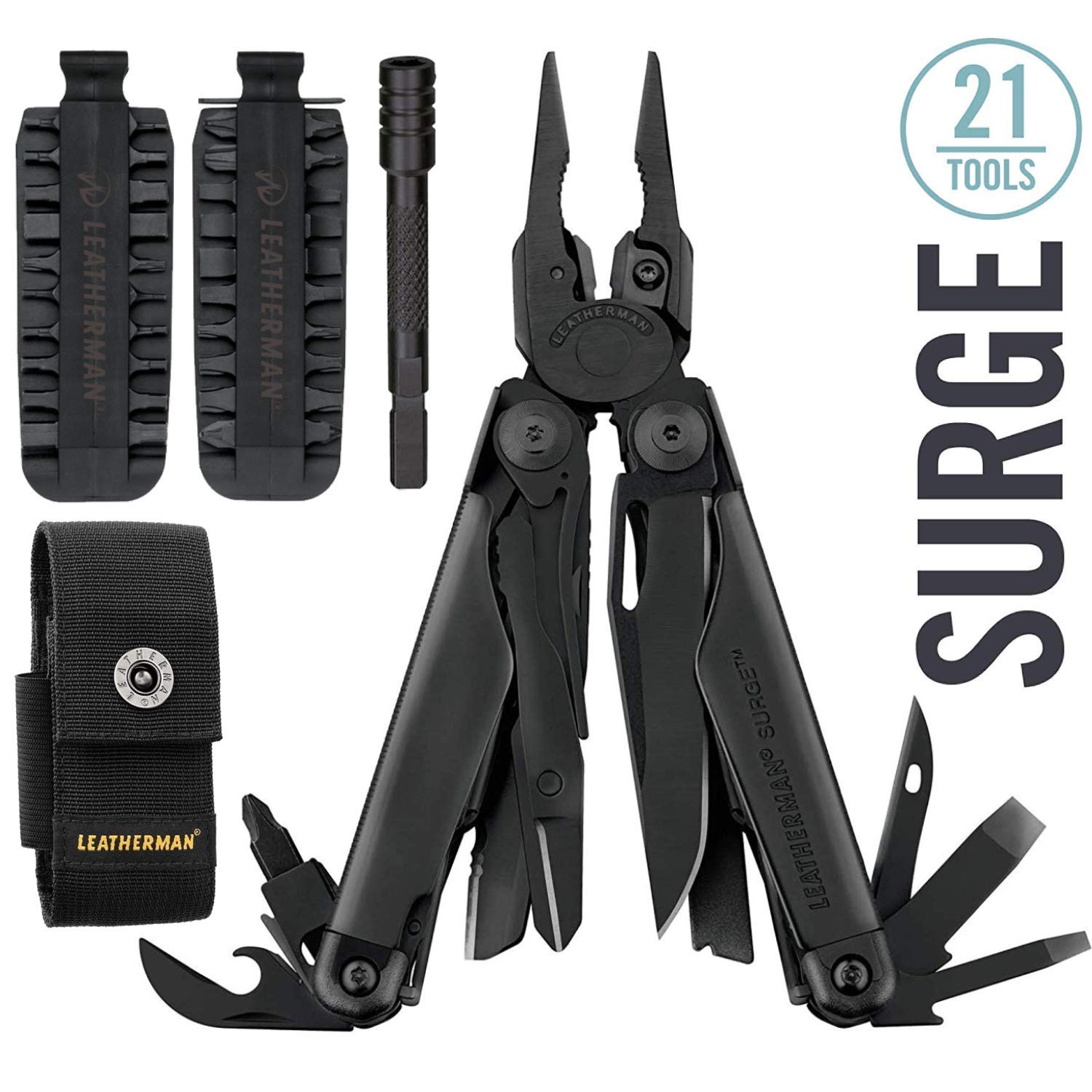 Buy LEATHERMAN Surge Heavy Duty MultiTool, Black with Premium Nylon