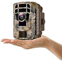 Campark Small Trail Game Camera-12MP 1080P HD Wildlife Waterproof Scouting Hunting Camera with 120° Wide Angle Lens and Night Vision 2” LCD IR LEDs