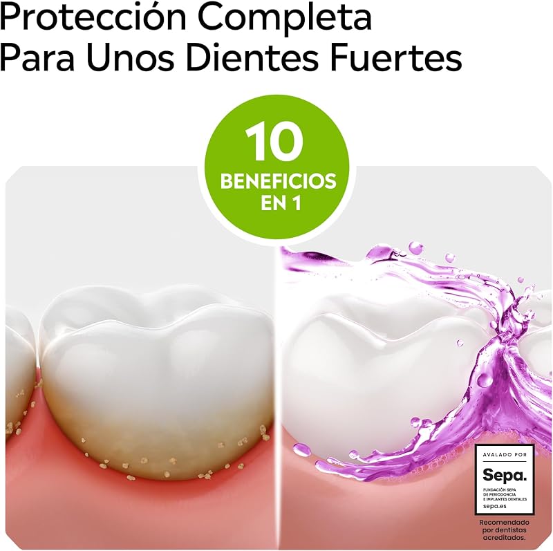 Cuidado Total Enjuague Bucal con Flúor, 1 L, 2 uds