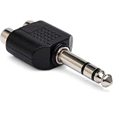 Hosa GPR-484 Adaptor, Dual RCA to 1/4 Inch TRS