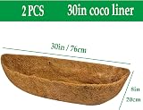 VLYHGO Coco Liner 30 Inch Wall Trough Liner for Wall Mounted Planters 2 Pack view 2