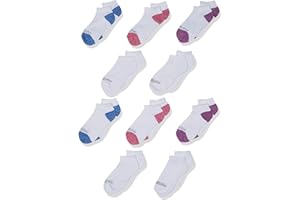 Fruit of the Loom girls Little Everyday Essential Cushion Low Cut Socks (10 Pack)