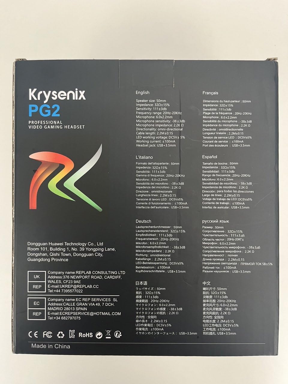 Krysenix Gaming Headset for PS4, PS5, PC, Mac, Xbox Series X, Noise Canceling Headphones with Microphone, PG2 Computer Headset with 3.5mm Jack & RGB Light Black/Green