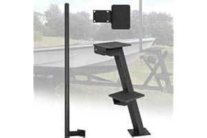 biosp 3 Steps Boat Trailer Steps 400lbs Load Capacity, Bass Boat Trailer Metal Steps with Powder Coated Finish, Universal Fit Boat Trailer Tongue Steps, 12" W x 18.75" H, Black