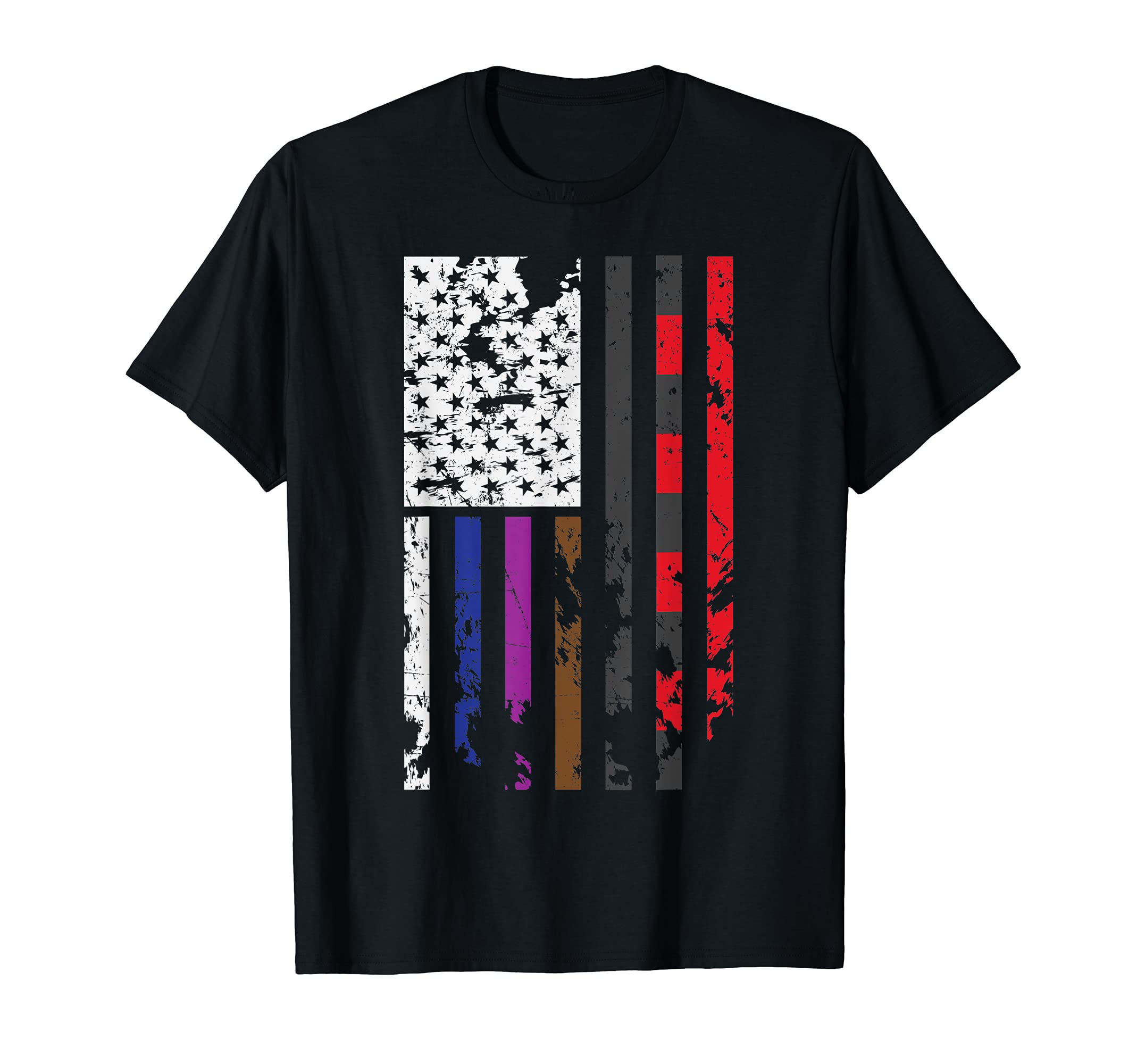 Brazilian Jiu Jitsu American Flag BJJ Gifts MMA Cage Fighter T-Shirt