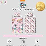 Character World Paw Patrol Duvet Cover Set Single Pink Flowers Reversible view 3