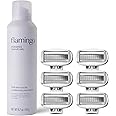 Flamingo Razors for Women 6 Count + 6.7 oz Foaming Shave Gel