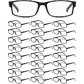 Yexiya 24 Pack Reading Glasses Bulk Adjustable Traditional Reading Glasses with Spring Hinge Non-Prescription for Men Women